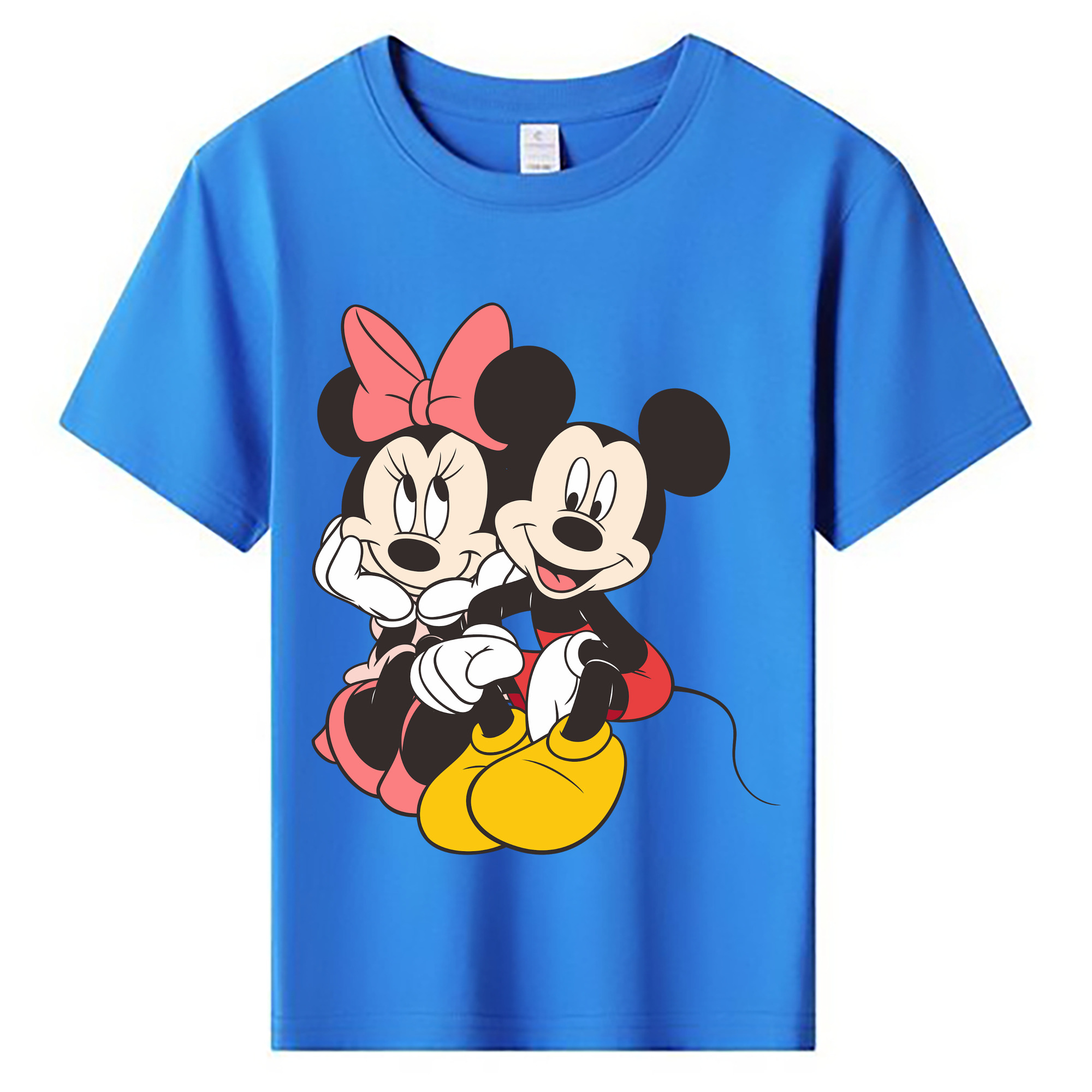 ミッキーマウス Mickey Mouse 綿100％キッズTシャツ（フロントプリント）